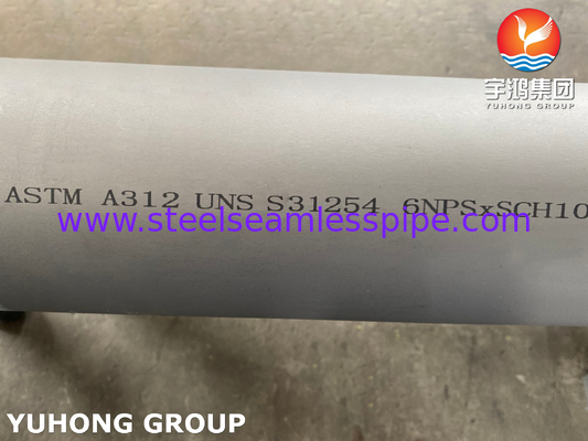 ASTM A312 UNS S31254 254SMO /1.4547 Pipa tanpa jahitan baja tahan karat austenit tinggi