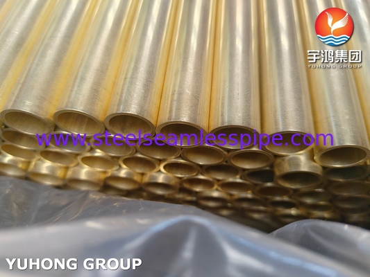Tabung Kondensator Panas Alloy Tembaga Tanpa Jajar Astm B111 C44300 O61 CuZn28Sn1