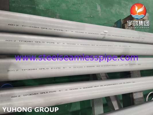 ASTM A312 TP304H Stainless Steel Seamless Pipe Dengan Kekuatan Tinggi
