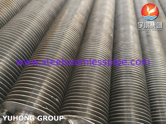 Tipe G tertanam spiral tabung sirip ASME SA179 tabung penukar panas tanpa jahitan