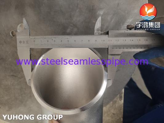 ASTM A403 WP304H Pemasangan Pipa Buttweld Stainless Steel 90 Derajat SR Siku