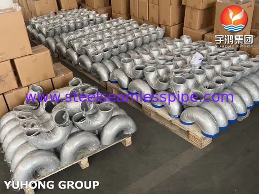 Pasang Buttweld Stainless / Duplex Steel 180 derajat Kembali siku ASME B16.9