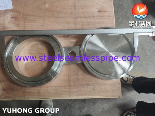 ASTM A182 F51 Duplex Steel Spectacle Blind Flange / B16.48 RTJ Gambar-8 Blank