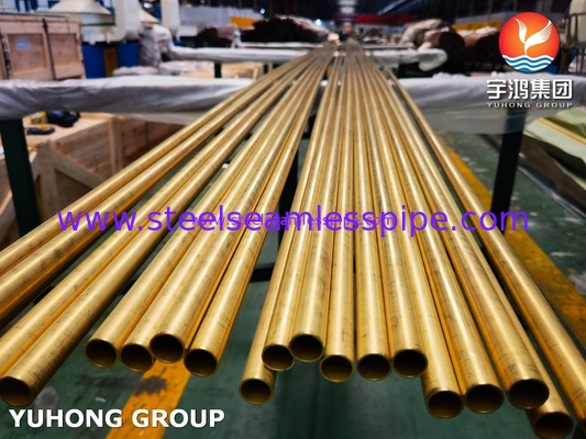 ASME SB111 / ASTM B111 C68700 Tabung tanpa jahitan paduan tembaga