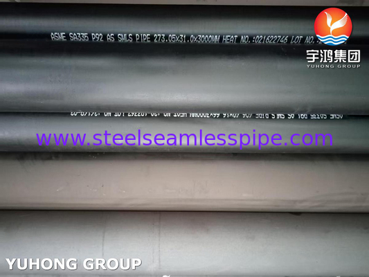 ASTM A335 / ASME SA335 P92 Baja Alloy Pipe Seamless High Pressure Boiler Pipe