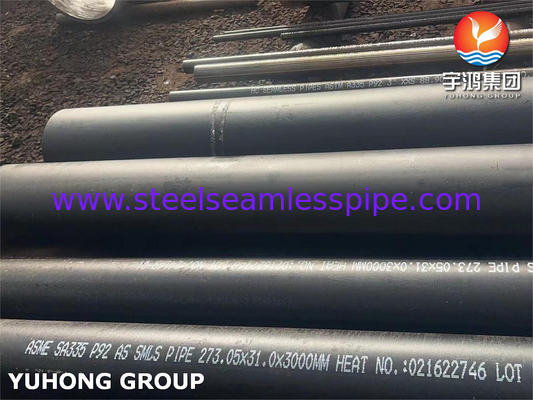 ASTM A335 / ASME SA335 P92 Baja Alloy Pipe Seamless High Pressure Boiler Pipe