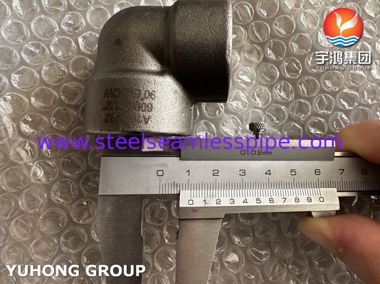 ASTM A182 F92 Baja Alloy 90° Elbow 6000# Fittings Pipa Tekanan Tinggi