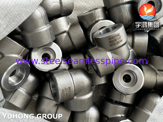 ASTM A182 F92 Baja Alloy 90° Elbow 6000# Fittings Pipa Tekanan Tinggi