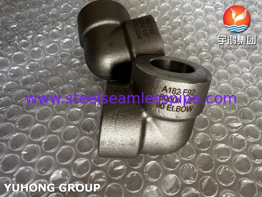 ASTM A182 F92 Baja Alloy 90° Elbow 6000# Fittings Pipa Tekanan Tinggi