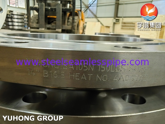 ASTM A105 / A105N Karbon Steel Slip on Flange ASME B16.5 Dipalsukan SORF Flange
