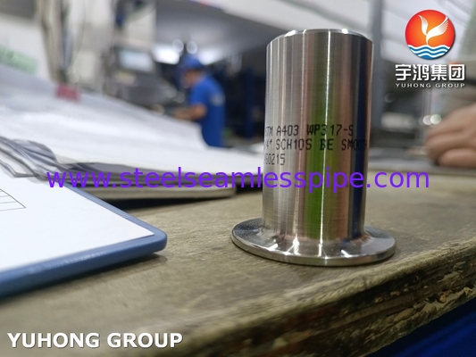 ASTM A403 WP317 Ujung Kancing Baja Tahan Karat B16.9 Ujung Stub Sambungan Lap Buttweld