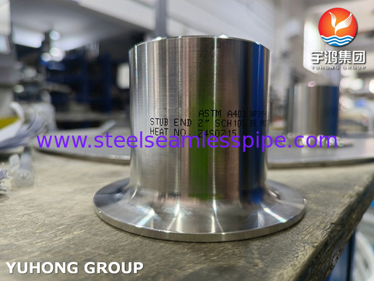 ASTM A403 WP317 Ujung Kancing Baja Tahan Karat B16.9 Ujung Stub Sambungan Lap Buttweld