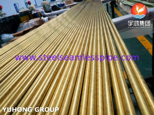 ASTM B111 ASME SB111 C68700 Tabung Kuningan Aluminium Untuk Penukar Panas