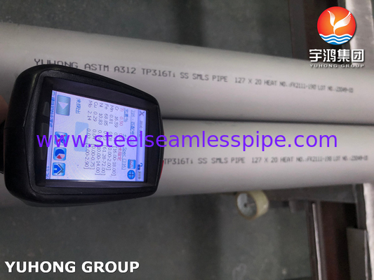 ASTM A312 316Ti Pipa baja tahan karat dengan dinding tebal