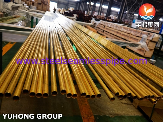 ASTM B111 UNS C68700 Aluminium Brass Tube CuZn20Al2 Heat Exchanger Tube