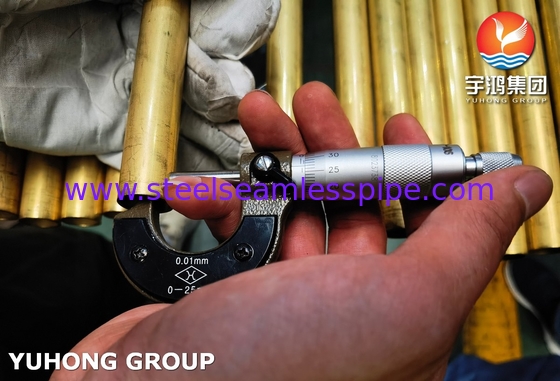 ASTM B111 UNS C68700 Aluminium Brass Tube CuZn20Al2 Heat Exchanger Tube