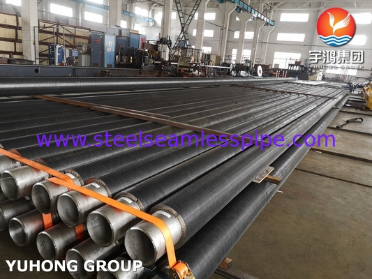ASTM A312 TP316L Stainless Steel Fin Pipe Tipe HFW Dengan SS316l Fin Untuk Economizer