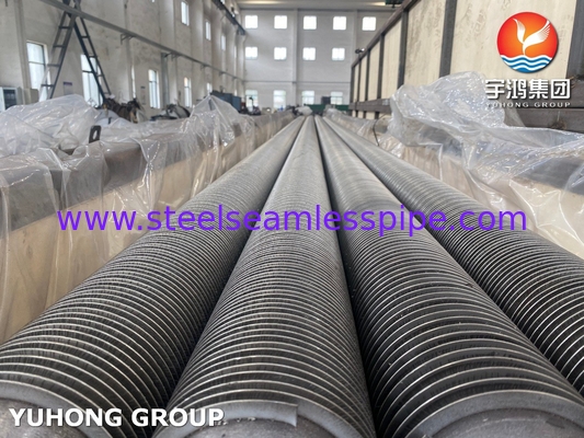ASTM A312 TP316L Stainless Steel Fin Pipe Tipe HFW Dengan SS316l Fin Untuk Economizer