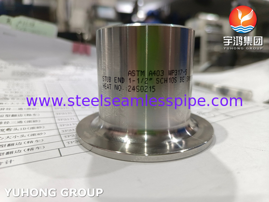 Fitting ASTM A403 WP317-S dari baja tahan karat untuk ketahanan korosi dan suhu tinggi