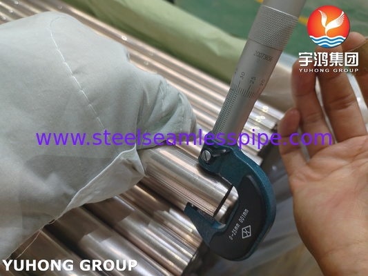 ASTM B111 UNS C70600 Tabung Tembaga Nikel tabung pengganti penukar panas