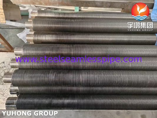 ASTM A210 GR.A1, tabung sirip baja karbon tertanam dengan pita aluminium, 100% ECT