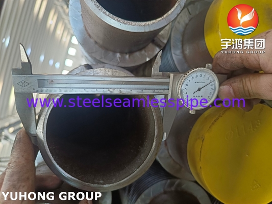 HFW Solid Plain Fined Tube, ASTM A335 P22 Alloy Steel Seamless Pipe Untuk Boiler