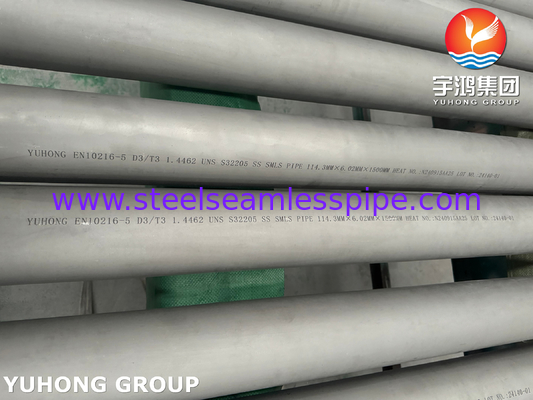 EN10216-5 UNS32205 Tabung tanpa jahitan stainless steel dupleks