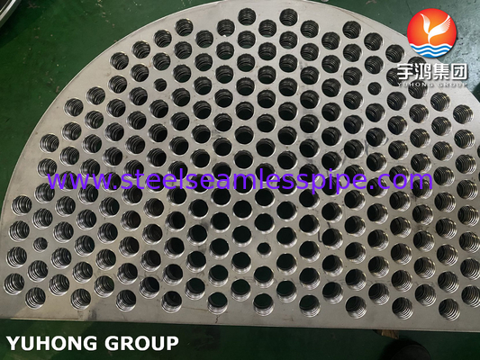 Baffle stainless steel dan lembaran tabung untuk cangkang dan tabung penukar panas