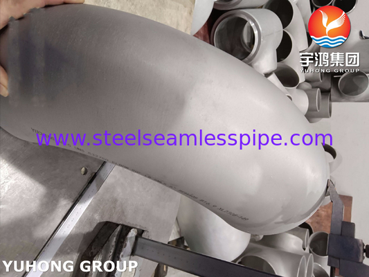 ASTM A815 UNS S32750 Super Duplex Fittings dari Baja Berkualitas 90 derajat LR Elbow