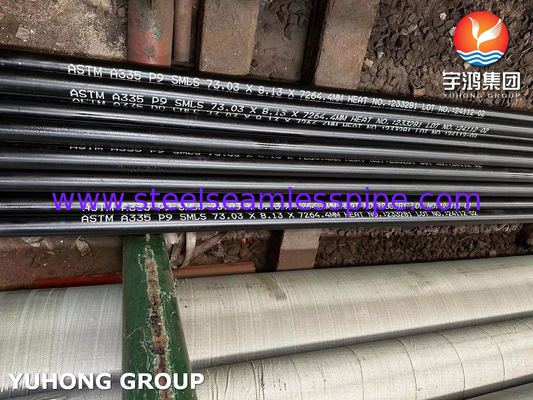 ASTM A335 Grade P9 / UNS S50400 Alloy Steel Seamless Pipe untuk Boiler
