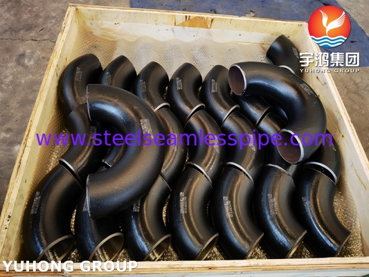 ASTM A234 WP22 CL1 / CL3 Baja Alloy Fitting Buttweld 180° Siku Dicat Hitam