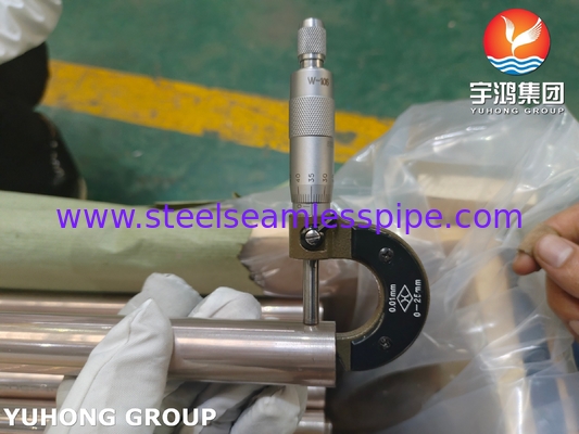 ASTM B111 C70600 Tembaga Nikel 90/10 Tabung tanpa jahitan untuk sistem desalinasi