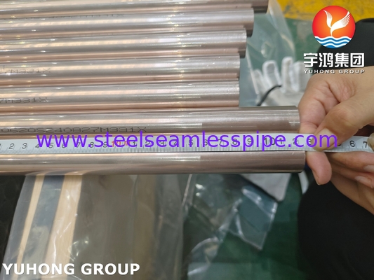 ASTM B111 C70600 Tembaga Nikel 90/10 Tabung tanpa jahitan untuk sistem desalinasi