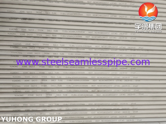 3000MM TP304 Stainless Steel Seamless Tube ASTM A213 untuk Industri Makanan