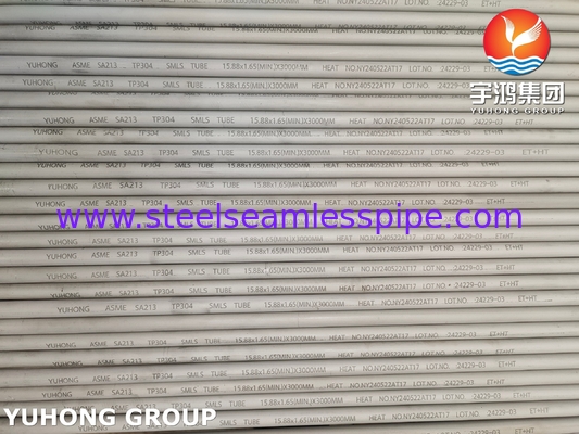 3000MM TP304 Stainless Steel Seamless Tube ASTM A213 untuk Industri Makanan