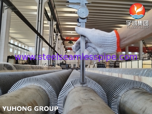 TP304H Stainless Steel Serrated Fined Tube HFW High Frequency Welding