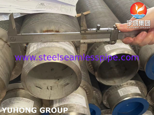 TP347H Stainless Steel Seamless Fin Tube Tipe HFW Untuk Pemanas Api