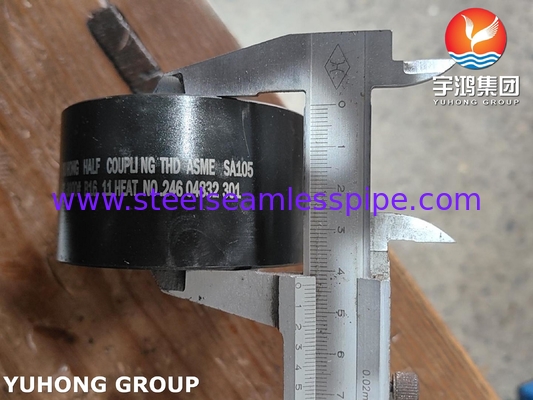 Fitting baja tahan karat ASME SA105 B16.11 3000 NPT Half Coupling dengan Standar B16.11
