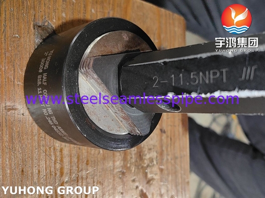 Fitting baja tahan karat ASME SA105 B16.11 3000 NPT Half Coupling dengan Standar B16.11
