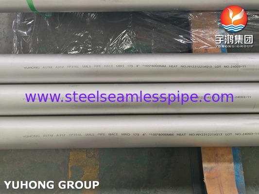 ASTM A312 TP316L Stainless Steel Seamless Pipe Pickled and Annealed untuk aplikasi pengolahan minyak gas petrokimia