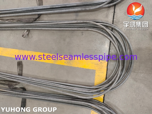 Baja karbon ASME SA210 GR C tabung U Bend Seamless untuk Superheater