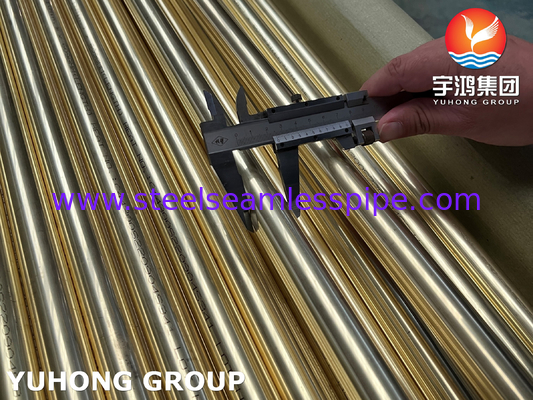 ASTM B111 C44300 O61 Admiralty Brass Seamless Tube, untuk penukar panas