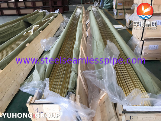 ASTM B111 / ASME SB111 C44300 Tabung Tembaga Untuk Aplikasi Penukar Panas Kondensor