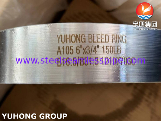 Bleed Ring ASME SA105 Carbon Steel Flange B16.5 Untuk Pengolahan Makanan