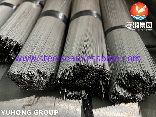 SUS304 SUS316L Small Bore Stainless Steel Capillary Tube Untuk Instrumen Presisi
