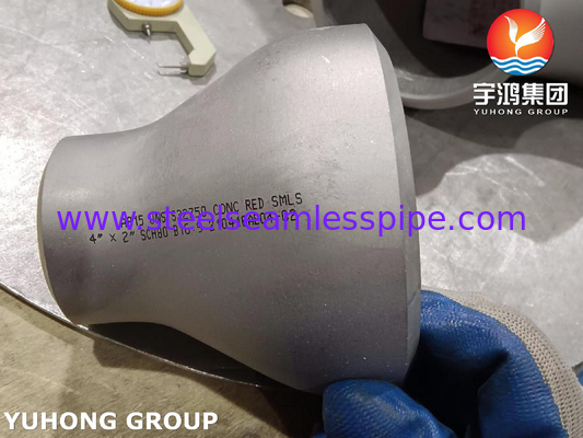 ASTM A815 UNS S32750 Super Duplex Fittings B16.9 BW Concentric Reducer