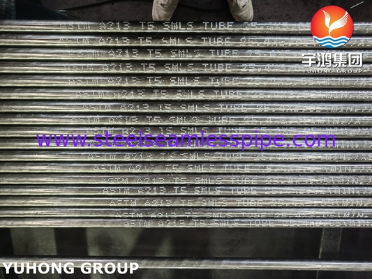 ASTM A213 / ASME SA213 T5 tabung baja paduan untuk aplikasi penukar panas boiler