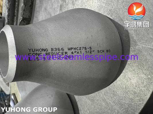 ASTM B366 WPHC276 N10276 Baja Alloy Fitting Reducer Konsentris B16.9
