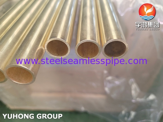 ASME B111 C44300 Tabung Kuning Tabung Pertukaran Panas Tembaga Baja