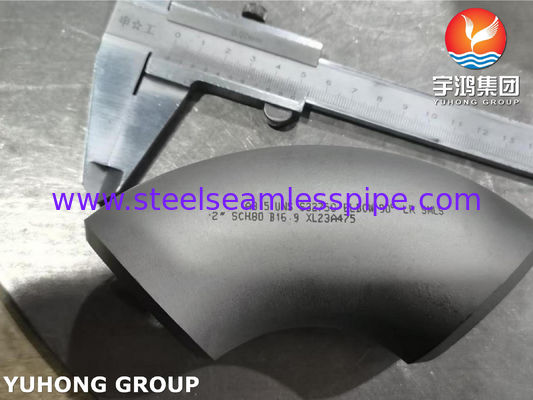 ASTM A815 S32750 Duplex Stainless Steel Fitting Siku Radius Panjang 90 Derajat Buttwelded